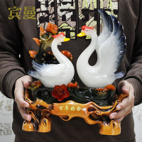 时尚结婚礼物摆件白天鹅婚庆礼品欧式实用婚房客厅家居装饰工艺品9765