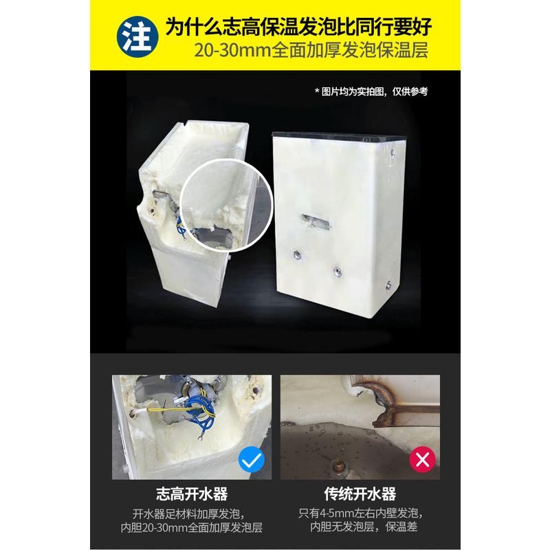 志高商用开水器120L-210升电热开水机热水器12kw工业大容量烧水炉 120L/12KW开水器-380V 210L高清大图