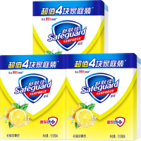 舒肤佳(Safeguard )柠檬清新型洗手沐浴香皂115克X4三盒共12块家庭装清香新老包装随机发