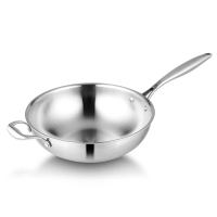 炊大皇(COOKER KING) 炒锅 WG14450鼎味多层钢炒锅304不锈钢 多层钢无涂层 复底 电磁炉通用