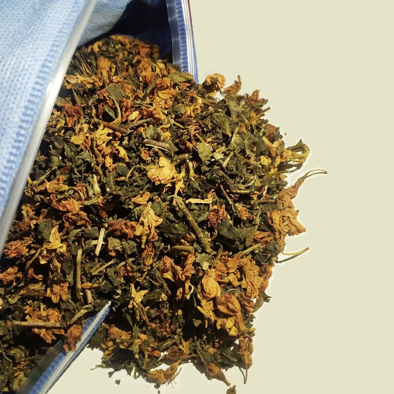 冰丝茶香枕[樱花紫]30*50 一只装[茉莉花+茶梗] 夏天凉枕头竹凉枕成人用单人夏季凉爽茶叶藤枕头冰丝麻将凉席枕头