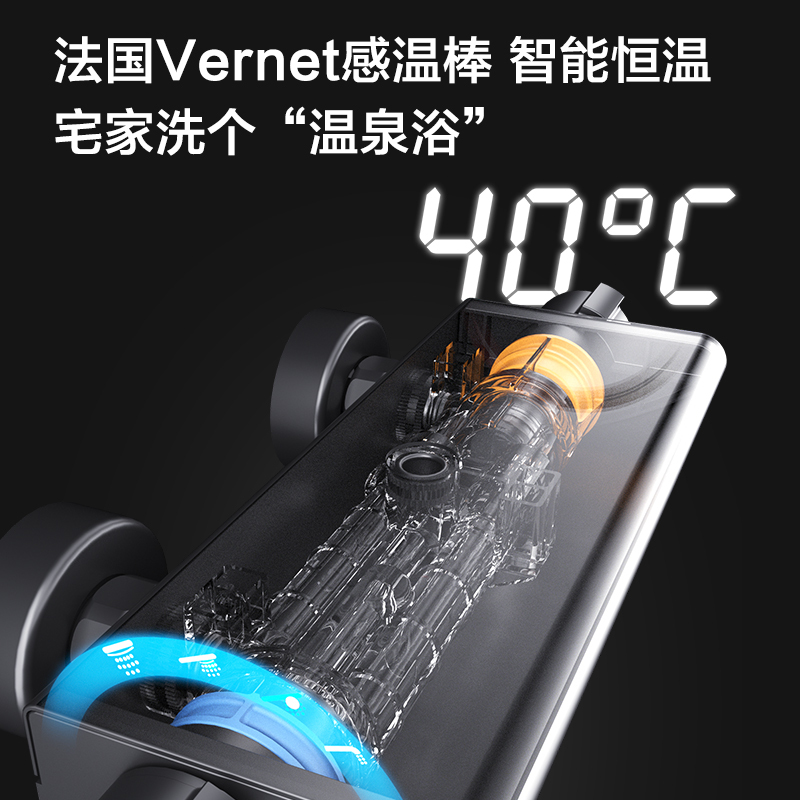 JOMOO九牧淋浴花洒套装枪灰色水氧除垢喷枪恒温淋浴器26164-644/HBS-1