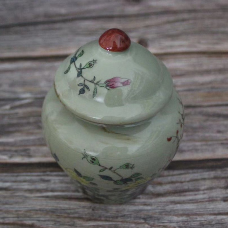 美帮汇清同治粉彩富贵牡丹平安图花鸟将罐茶叶罐家居装饰展柜摆件做旧高清大图