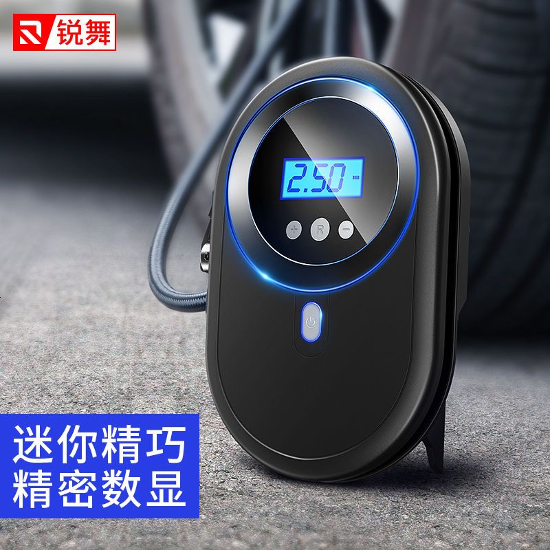 锐舞 车载充气泵便携式汽车用小轿车电动轮胎打气泵12V冲棒多功能
