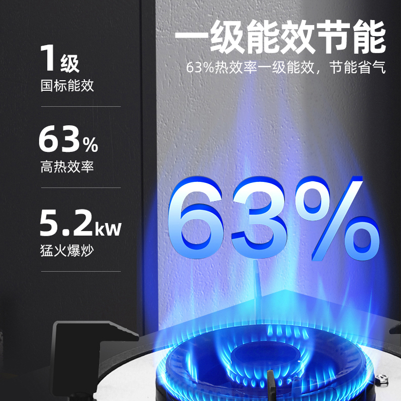 樱雪(INSE)燃气灶台式灶单灶 煤气灶单灶钢化玻璃5.0KW猛火 63%热效率 Q2426液化气