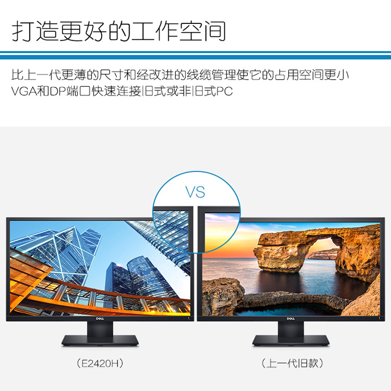 戴尔 E2420H 23.8英寸显示器 护眼低蓝光 IPS屏