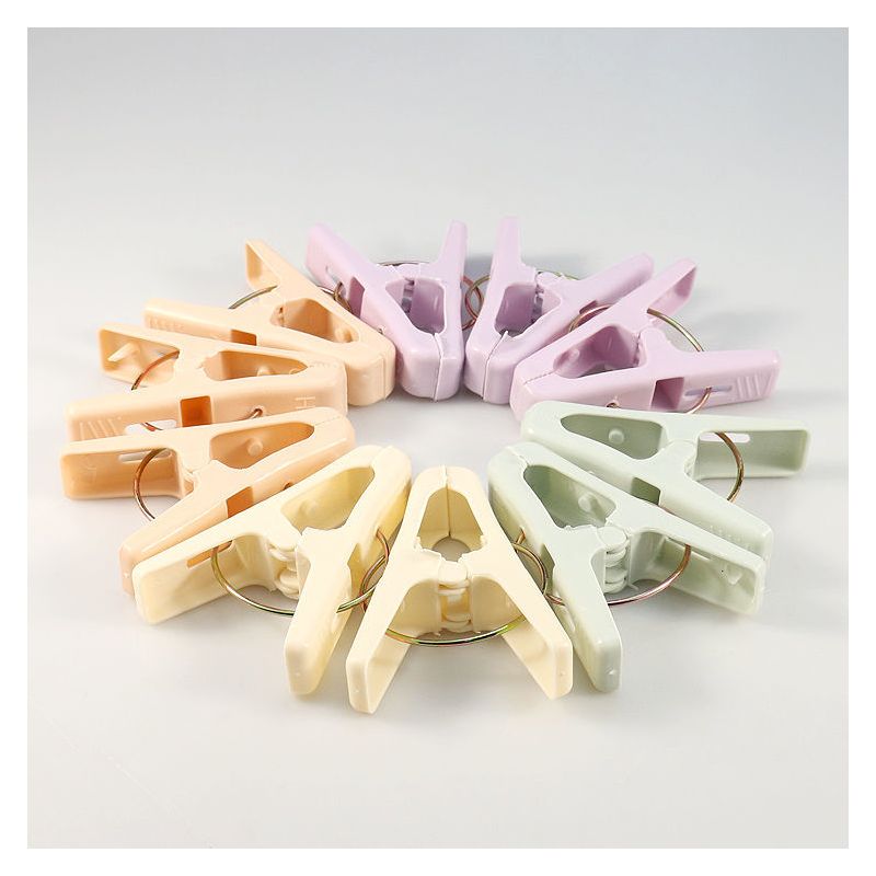 塑料夹子多功能衣夹袜子小号家用晒衣夹子防风塑料夹晾衣袜夹10个装