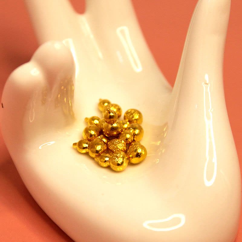素竹 足金/黄金金条 素竹系列金葫芦 投资收藏赠礼 配送收纳瓶一个 1克金葫芦图片