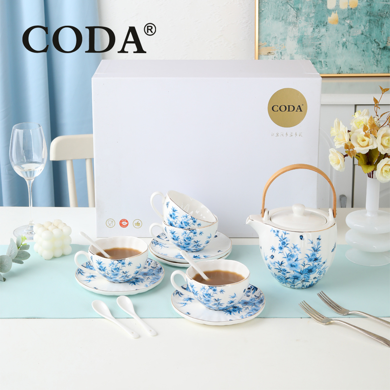 蔻达CODA 青花瓷 蝶舞茶具套装 D2311 /套