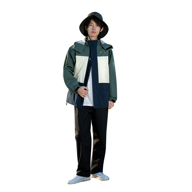 雨衣雨裤套装男女款全身防暴雨户外徒步电动摩托车冲锋衣防水外套高清大图