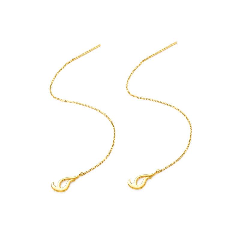 周大福电视剧扶摇同款凤凰18k金耳线e123514