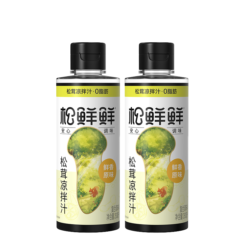 松鲜鲜 松茸凉拌汁250ml*2瓶 (拒绝隐性钠,只有自然健康鲜)