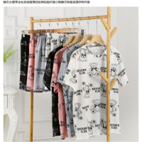 睡衣女夏季冰丝家居服情侣短裤短袖可爱熊睡衣裤套装清凉两件套_黑色(均码80-140斤)