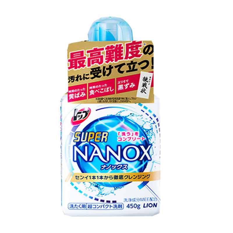 狮王(LION) TOP Supper Nanox纳米乐超浓缩强力洗净洗衣液瓶装 400g高清大图