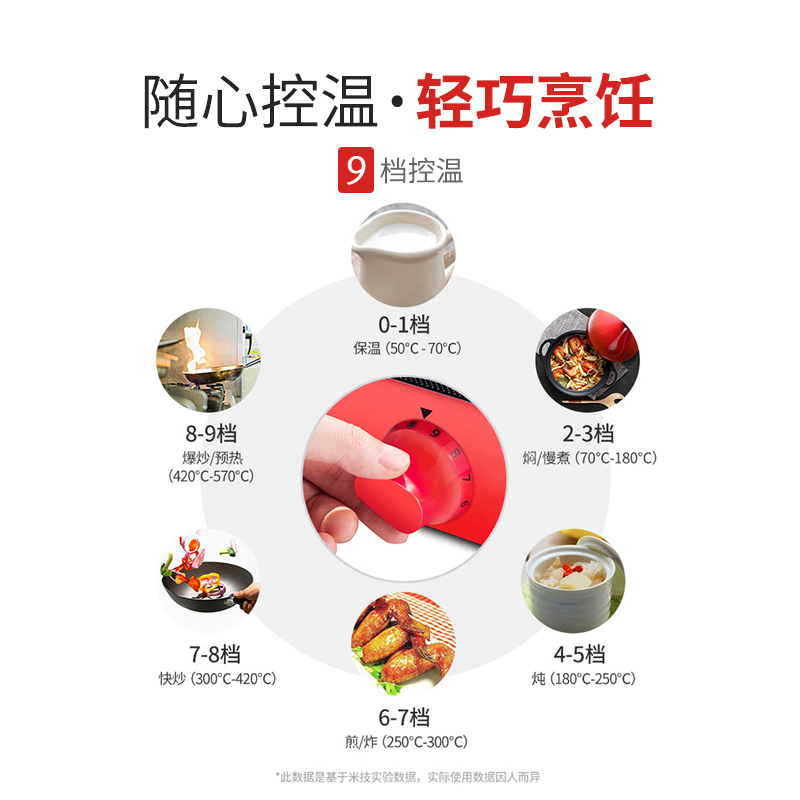 米技(MIJI)电陶炉电磁炉德国米技炉家用煮茶炉静音烹饪 Cube1 1700W