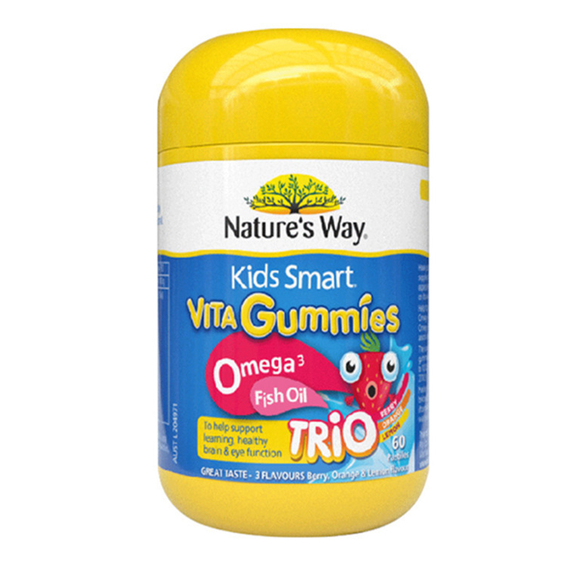 佳思敏(Nature’s Way)儿童omega3鱼油DHA软糖60粒/瓶装 澳洲原装进口 儿童宝宝补脑 膳食营养补充剂高清大图