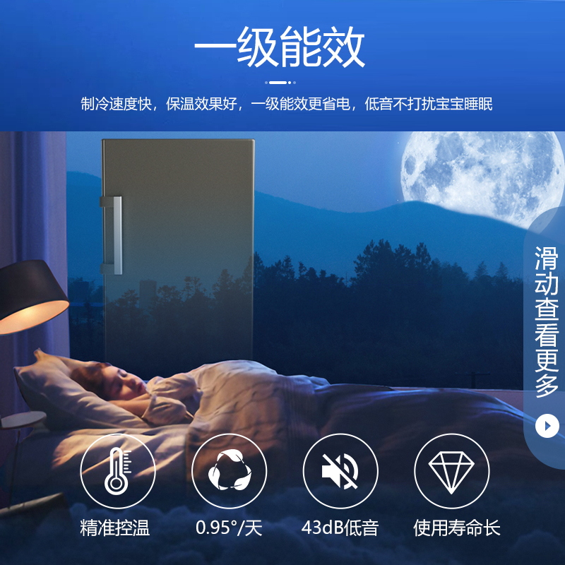 美菱(MeiLing)380L商用变频风冷无霜立式冰柜 分区大抽屉一级能效冷冻速冻立式冷柜MCF(L)-398LDW高清大图