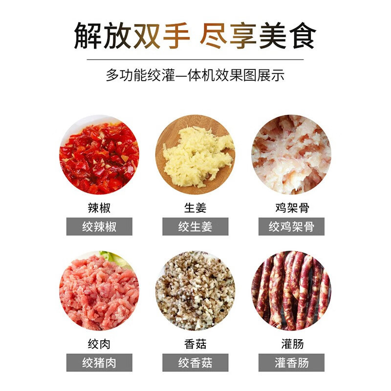 喜莱盛 绞肉机 XLS-JQ2200CL 电动 旋钮式 1L 0401017528&&