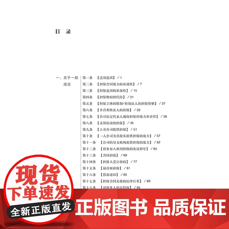 最高人民法院关于适用中华人民共和国民法典有关担保制度的解释条文理解与适用指南 新民法典担保制度司法实务高清大图