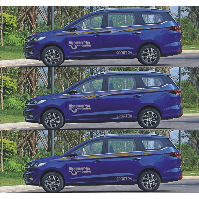 适用宝骏360车贴拉花腰线改装贴纸宝骏360专用车身彩条装饰个性贴花