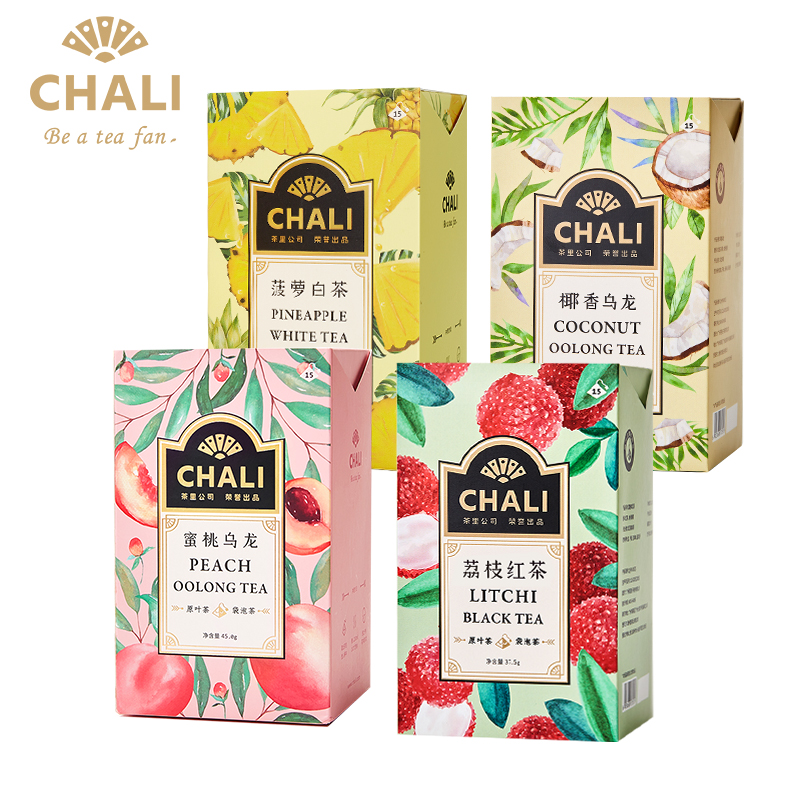[四盒装]ChaLi茶里蜜桃乌龙菠萝白茶荔枝红茶椰香乌龙