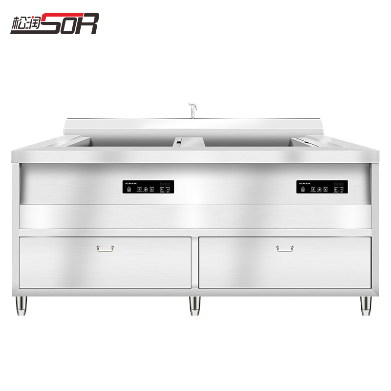 SOR松润 商用食材净化机 食堂配送中心食品加工厂用 SOR-G303 1.8米双槽单净化食材净化机高清大图