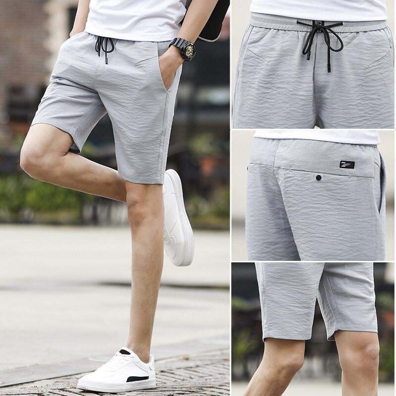 短裤男夏天男士夏季休闲裤薄款男裤子五分裤宽松中裤透气夏裤视频