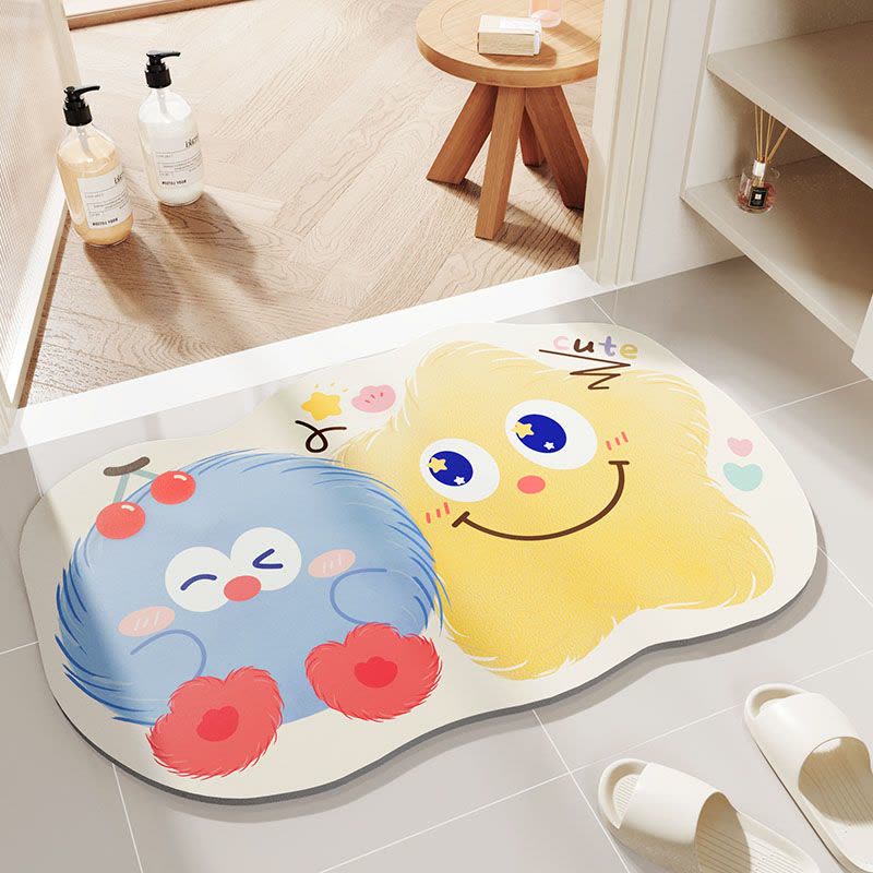 卡通浴室吸水地垫图片