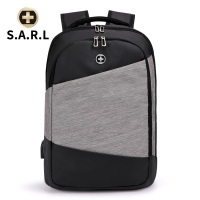S.A.R.L瑞士双肩包时尚书包15.6英寸尼龙电脑包男女通用双肩包 商务休闲初中及以上大学生书包