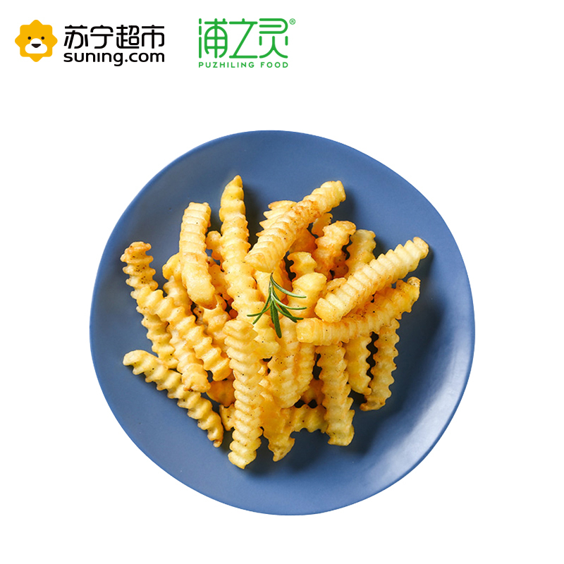 浦之灵 冷冻蔬菜 美式扭扭薯条 波浪薯条300g 袋装 曲薯