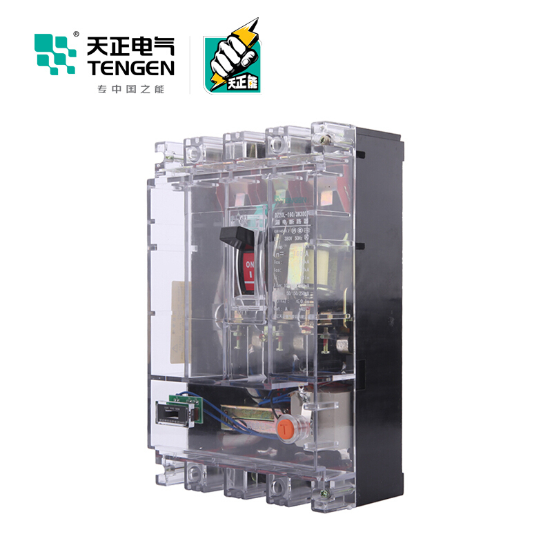 天正电气 DZ20L-160 12KA 热磁式 160A 4P 手动固定式380V 01020020845塑壳漏电断路器