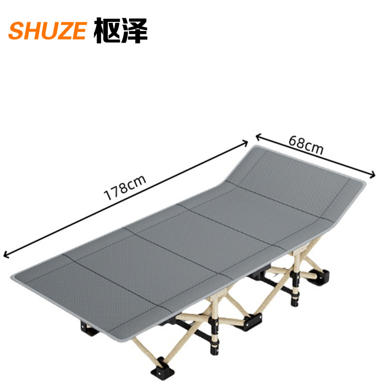 枢泽 折叠床 178cm圆管灰色 张