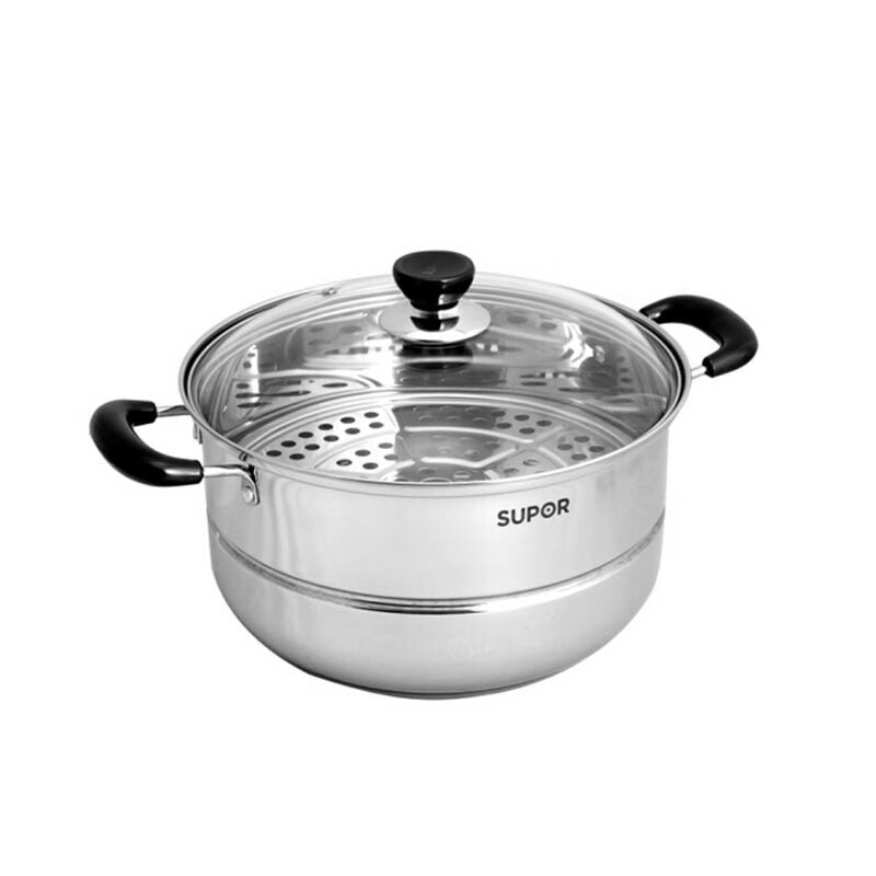 苏泊尔-畅享经典不锈钢双层蒸锅 VZ26BS01高清大图