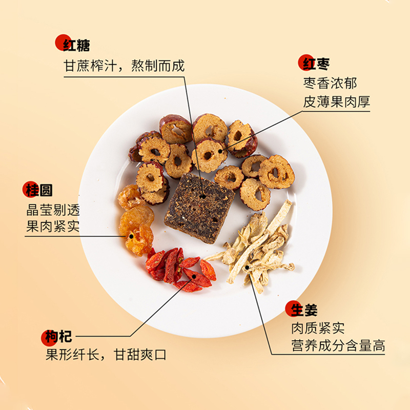 张恒春桂圆红枣枸杞茶姜红糖茶养生茶8盒(64包)元气花果茶包120g(8包)/盒百年老字号