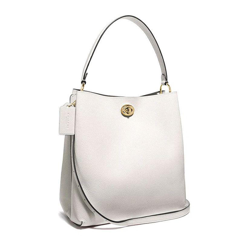 coach蔻驰专柜女士白色单肩包水桶包55200gdha