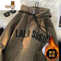 YANXU卫衣男女同款双层帽硬挺vintage外套bf连帽薄冬加绒加厚