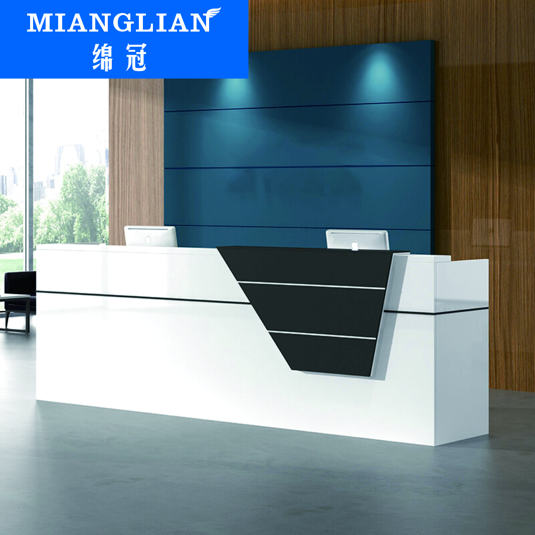 绵冠MIANGUAN前台接待台简约现代咨询迎宾收银台前台办公桌吧台办公室柜台-2 1800*600*1050