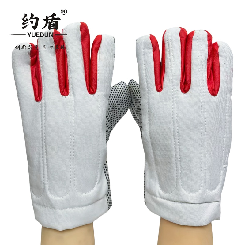 约盾 加长棉布点胶保暖劳保手套 LOL3303/双高清大图