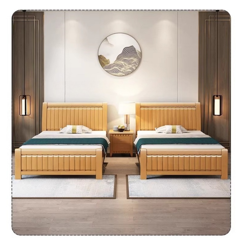 鑫木樽单人床1.35*2*0.96m+床头柜1组高清大图