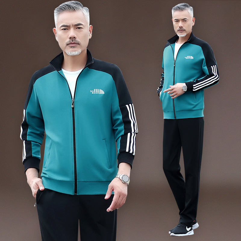 champion捍卫冠军中老年运动套装男秋季宽松休闲运动服男两件套春秋大