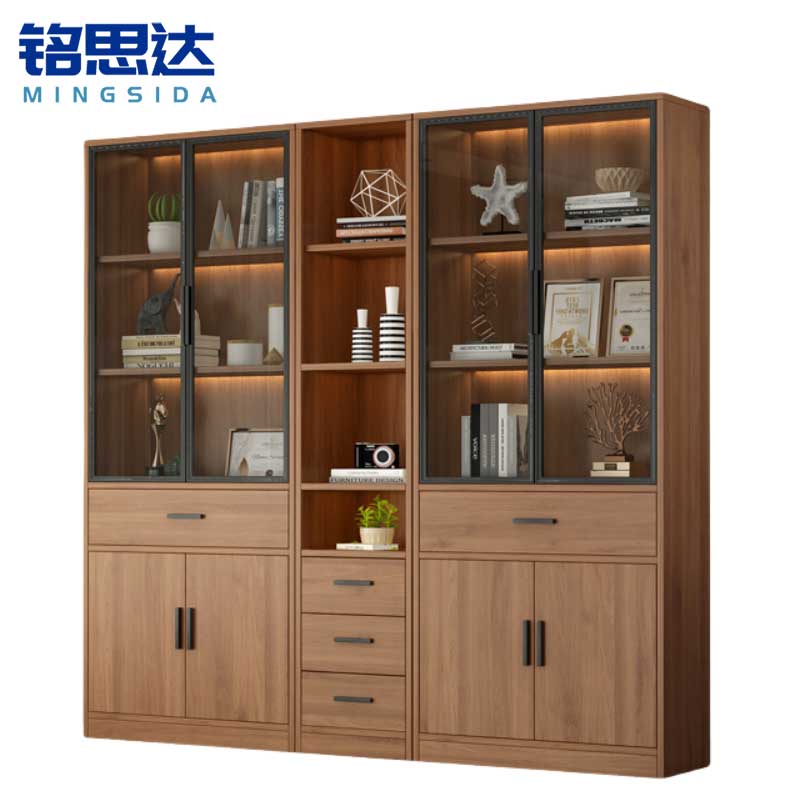 铭思达书柜二门单抽B款台高清大图