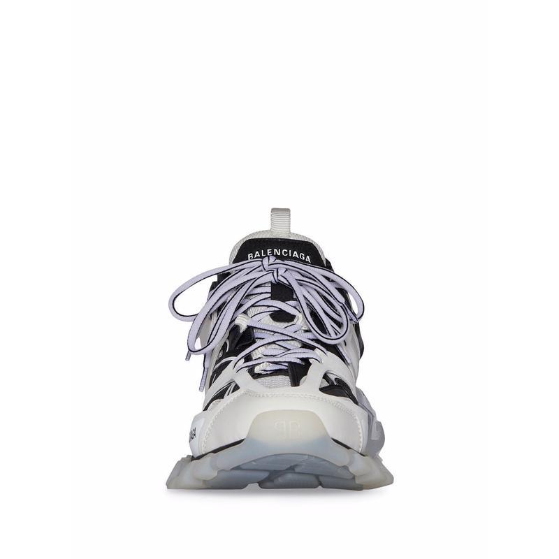 巴黎世家(Balenciaga)男士跑步鞋透明拼接网布拼接侧面logo印花圆