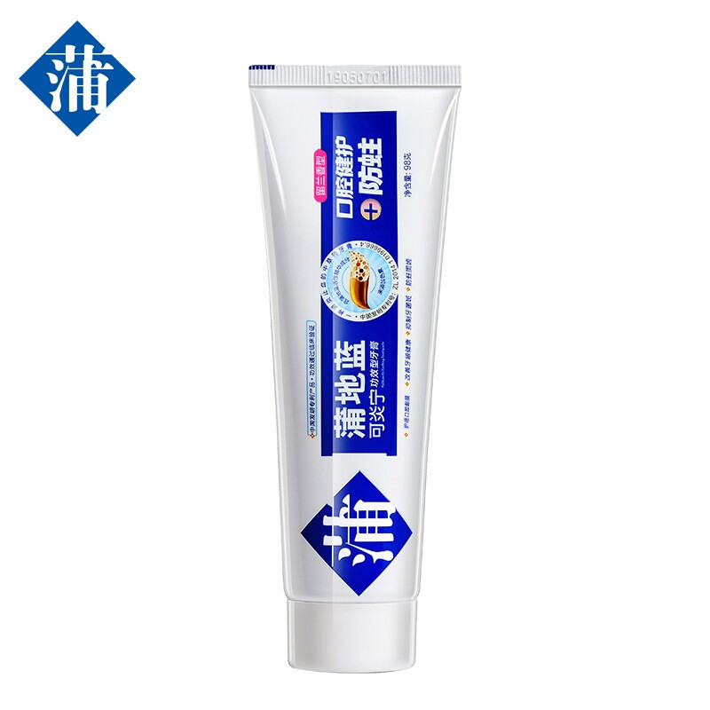 蒲地蓝牙膏口腔健护98g留兰味防蛀固齿