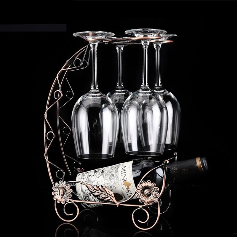 工匠时光欧式红酒架摆件创意酒瓶架红酒杯架倒挂家用简约葡萄酒架