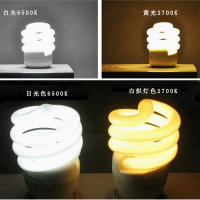 节能灯 螺旋型 节能客厅厨房荧光灯源电灯泡 20w 2700k(10个)