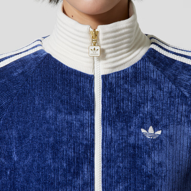 阿迪达斯 （adidas）三叶草外套女子时尚潮流运动休闲针织修身夹克JN0724 ZP高清大图