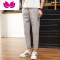 七斓裤子男士薄款棉麻长裤男生宽松直筒亚麻裤百搭九分休闲男裤