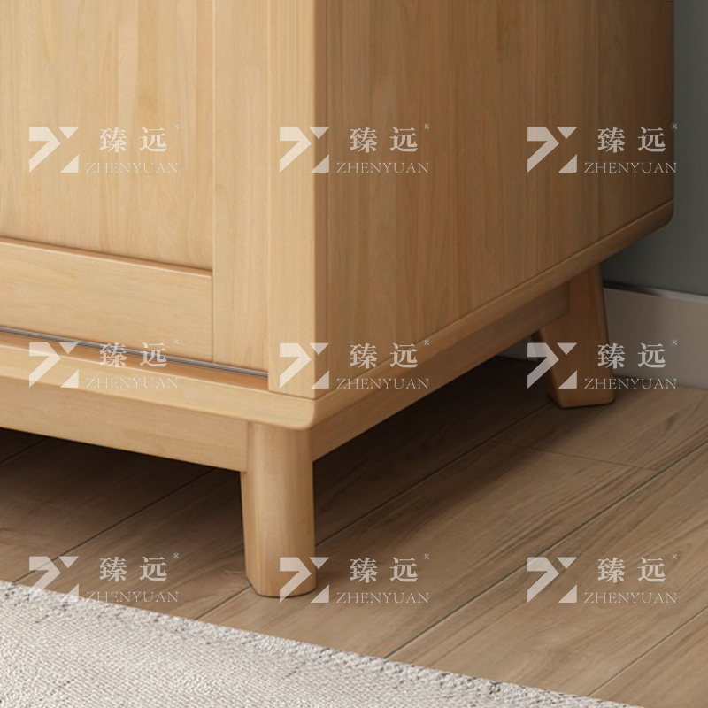 臻远 ZY4031129 简约实木衣柜推拉门储物柜移门衣橱 1.2米