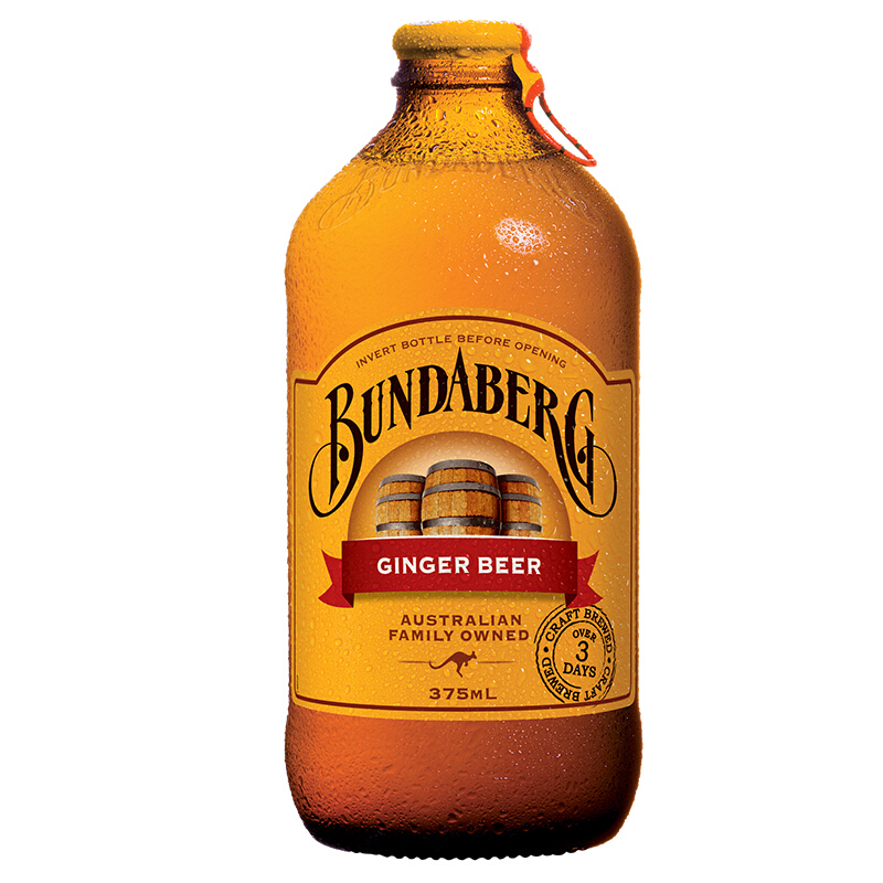 澳洲进口 Bundaberg宾得宝 姜汁味含气苏打水饮料 375ml/瓶