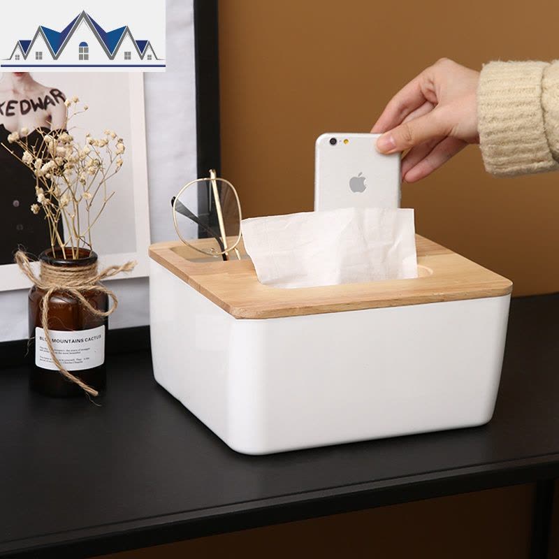 纸巾盒 客厅抽纸收纳盒子卧室少女创意家用北欧ins餐厅卷纸筒简约 三维工匠图片